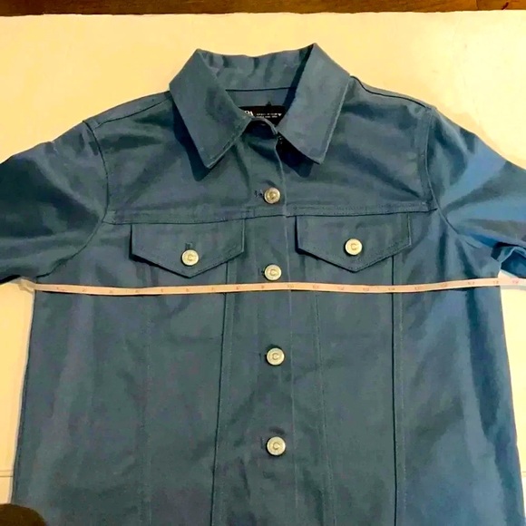 Zara Utility dress Cobalt blue Button up Collared NWT Size S Retro Casual NWT - Picture 11 of 11